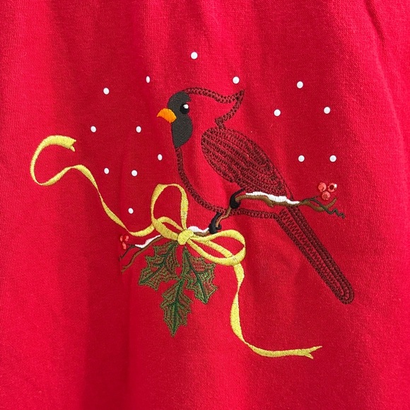 Holiday Women's Red Cardinal Embroidered Sweater - Picture 2 of 6